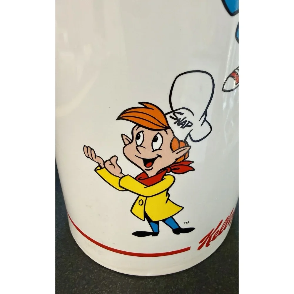 1999 Kellogg's Rice Krispies Treats CeramicCanister Treat Jar&Lid VTG